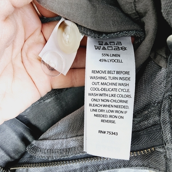 Nicole Miller Gray High Rise Linen Blend Shorts NWT, size 8 - Picture 10 of 10